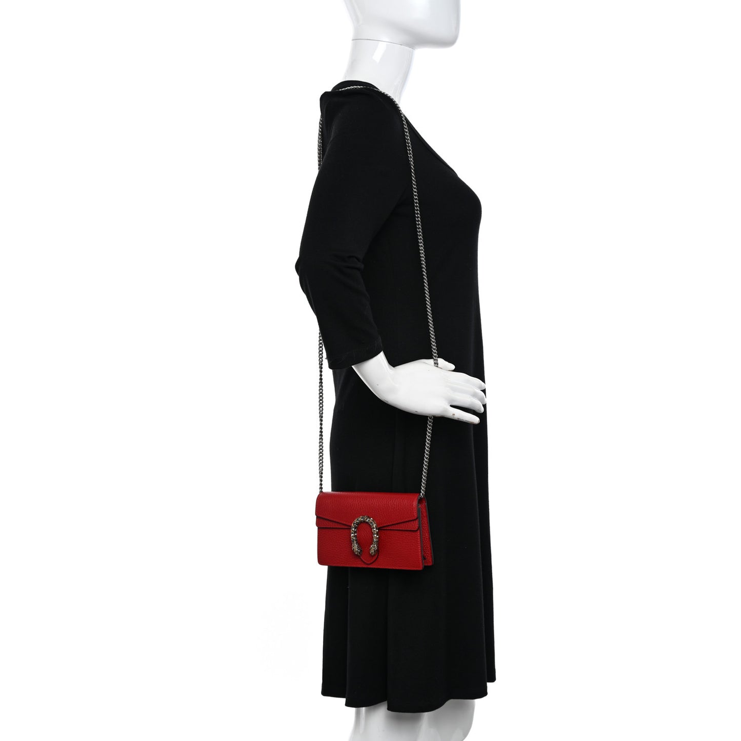 Calfskin Super Mini Dionysus Shoulder Bag Hibiscus Red