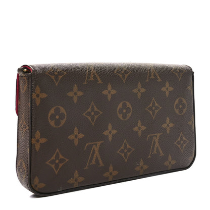 Louis Vuitton Monogram Pochette Felicie Chain Wallet Fuchsia 3 of 12