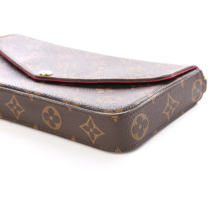 Louis Vuitton Monogram Pochette Felicie Chain Wallet Fuchsia 6 of 9