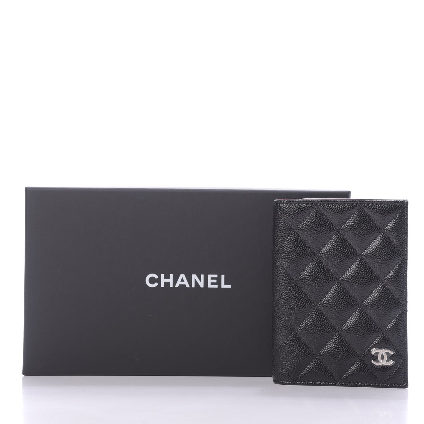 Caviar Quilted Passport Holder Black