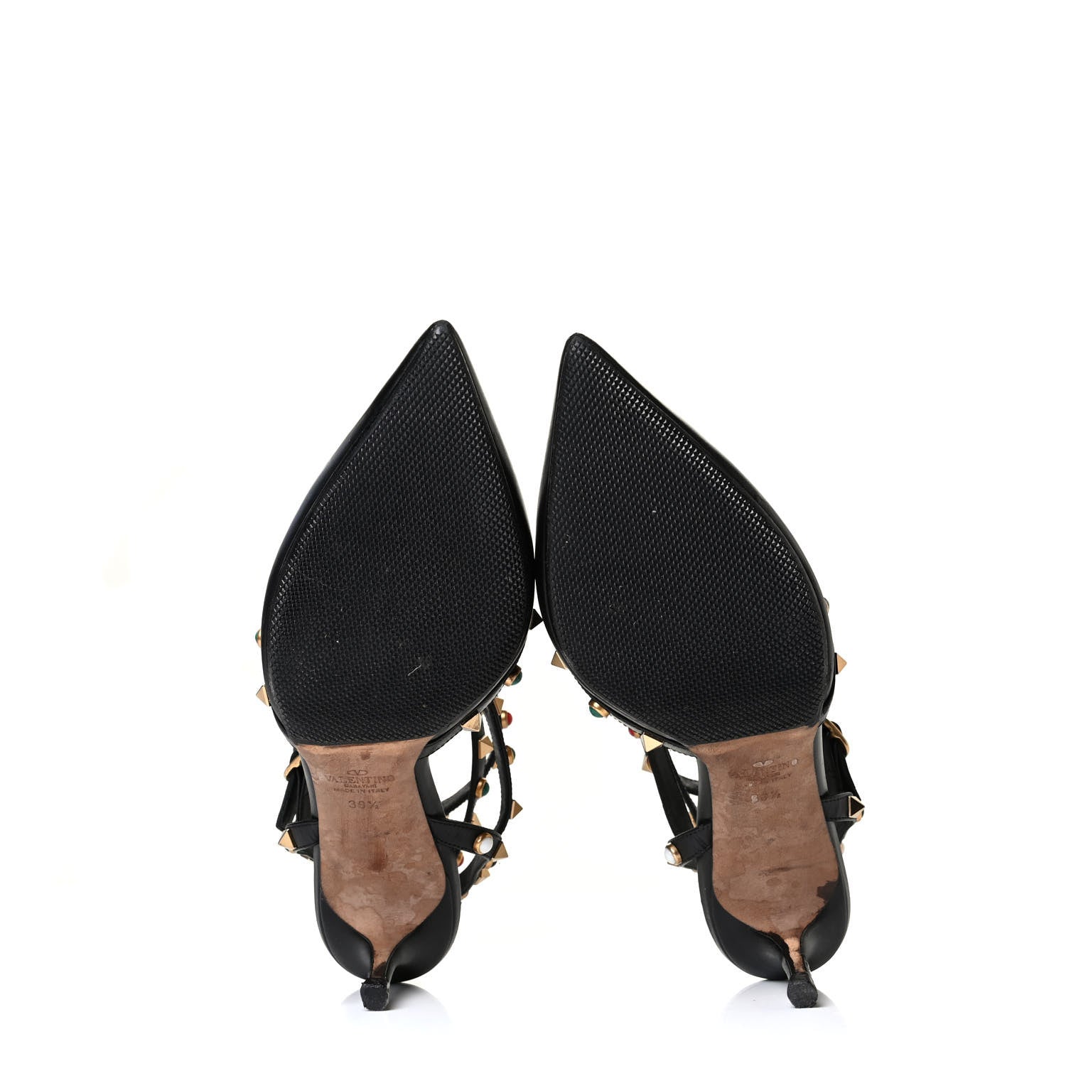 Valentino Garavani Nappa Rockstud Rolling Ankle Strap 65mm Pumps 39.5 Black 4 of 6