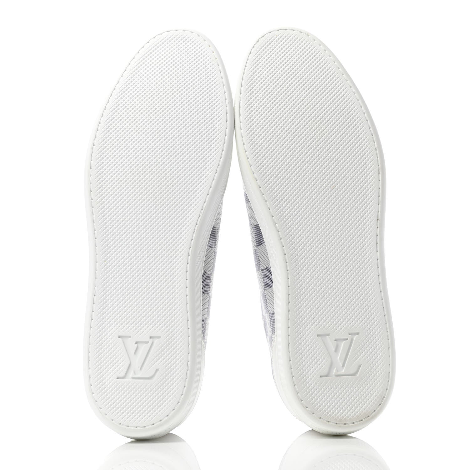 Louis Vuitton Calfskin Damier Azur Mens Offshore Sneakers 9.5 White 4 of 6