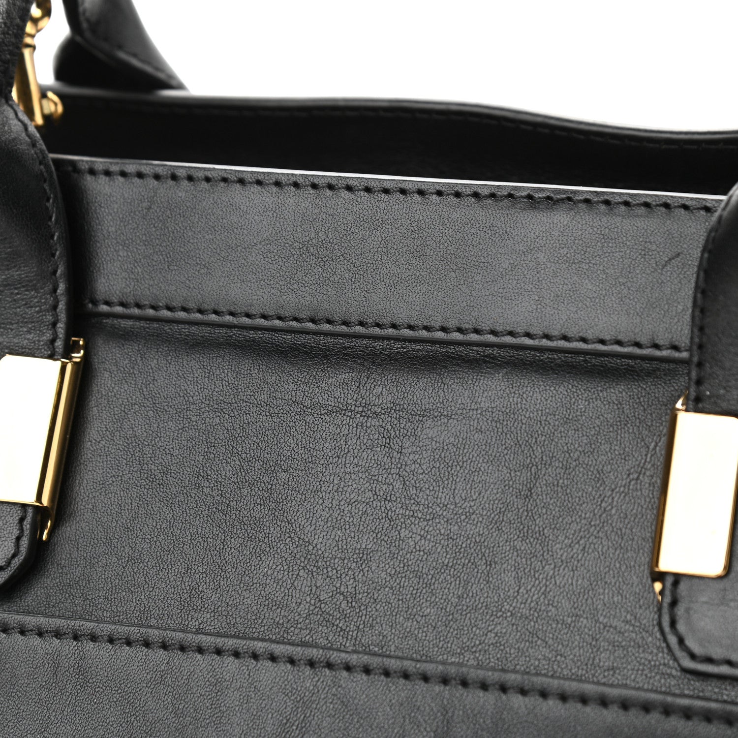 Chloe Calfskin Medium Alice Satchel Fir Green Black 12 of 12