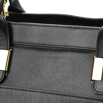 Chloe Calfskin Medium Alice Satchel Fir Green Black 12 of 12