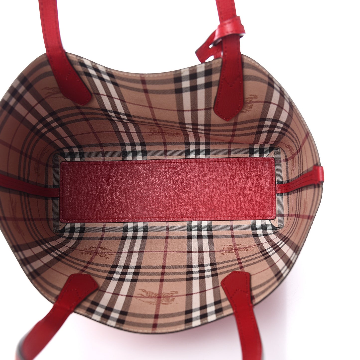 Haymarket Check Small Reversible Tote Poppy Red
