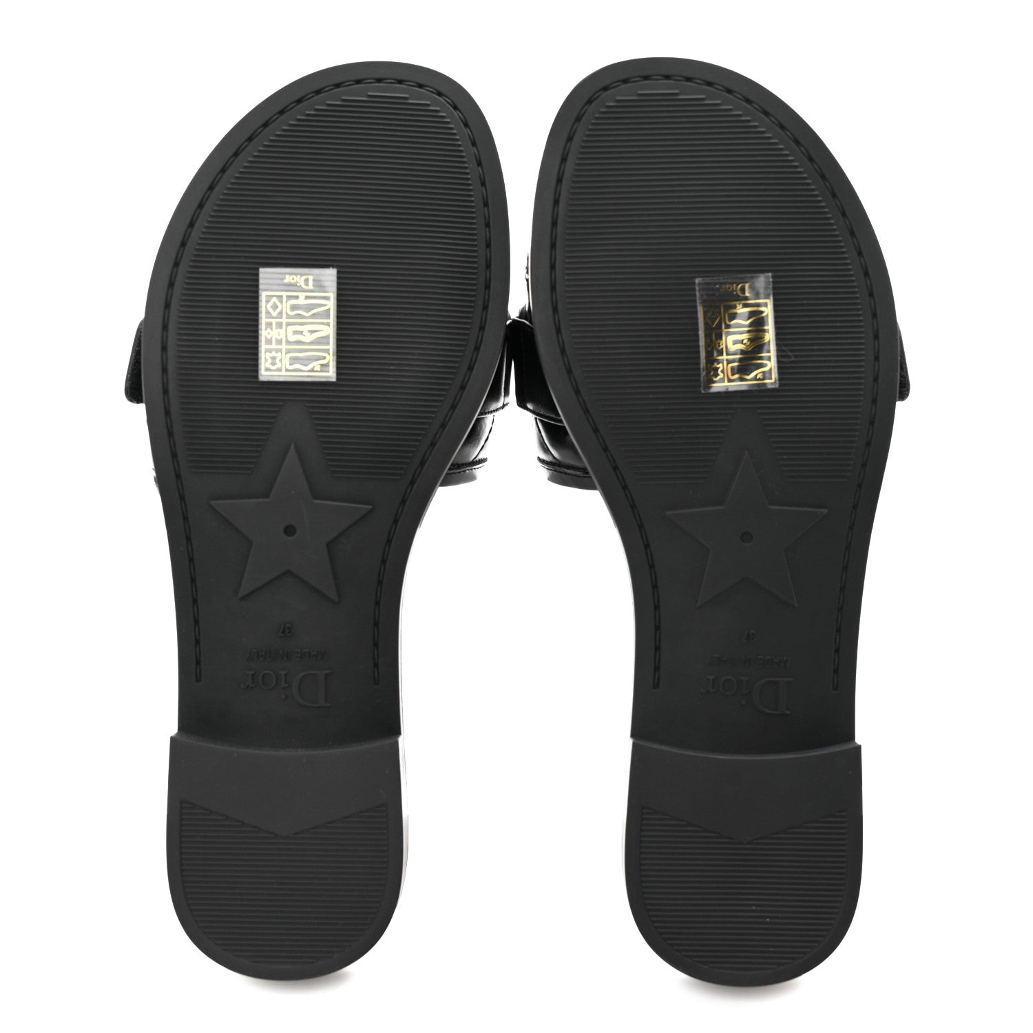 Christian Dior Calfskin Cannage Dio(r)evolution Slide Sandals 37 Black 5 of 8