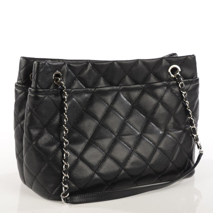 Chanel Caviar Quilted CC Timeless Soft Tote Black 3 of 8