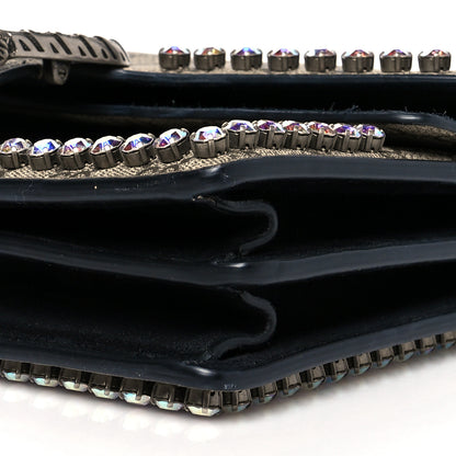Gucci GG Supreme Monogram Crystal Small Dionysus Shoulder Bag Black 11 of 15