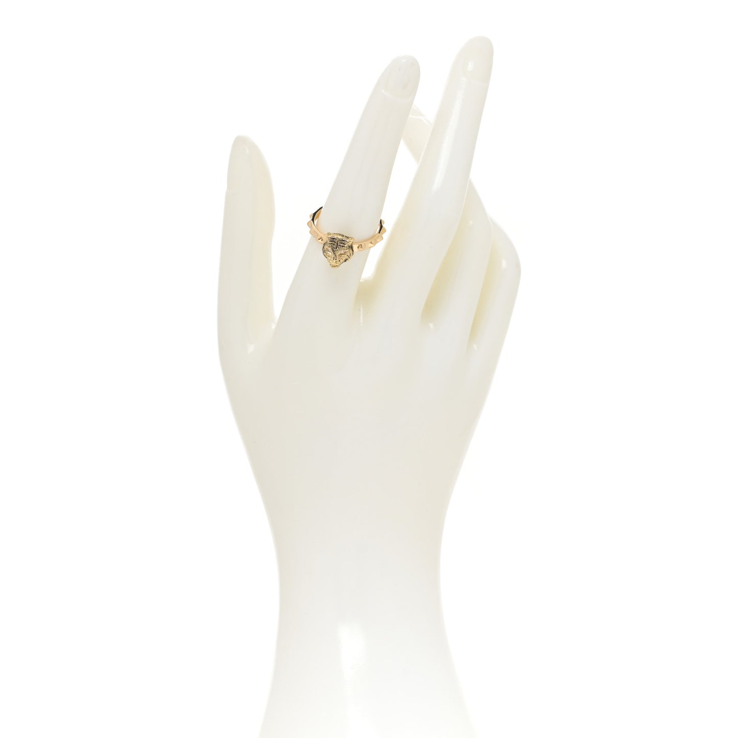 18K Yellow Gold Diamond Le Marche Des Merveilles Feline Ring 56 7.5