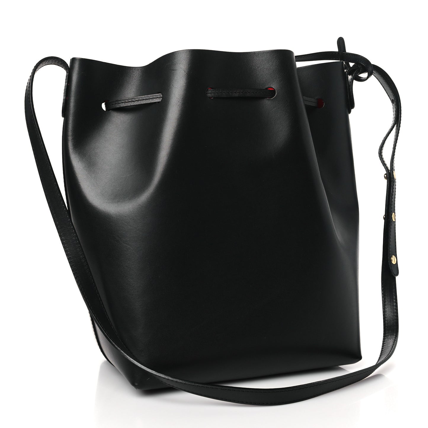Calfskin Bucket Bag Black Flamma
