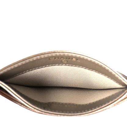 Chanel Metallic Aged Calfskin Quilted Reissue Card Holder Gold 5 of 8