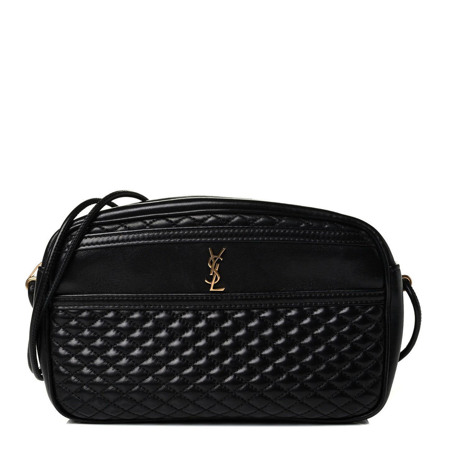 Lambskin Quilted Victoire Camera Bag Black