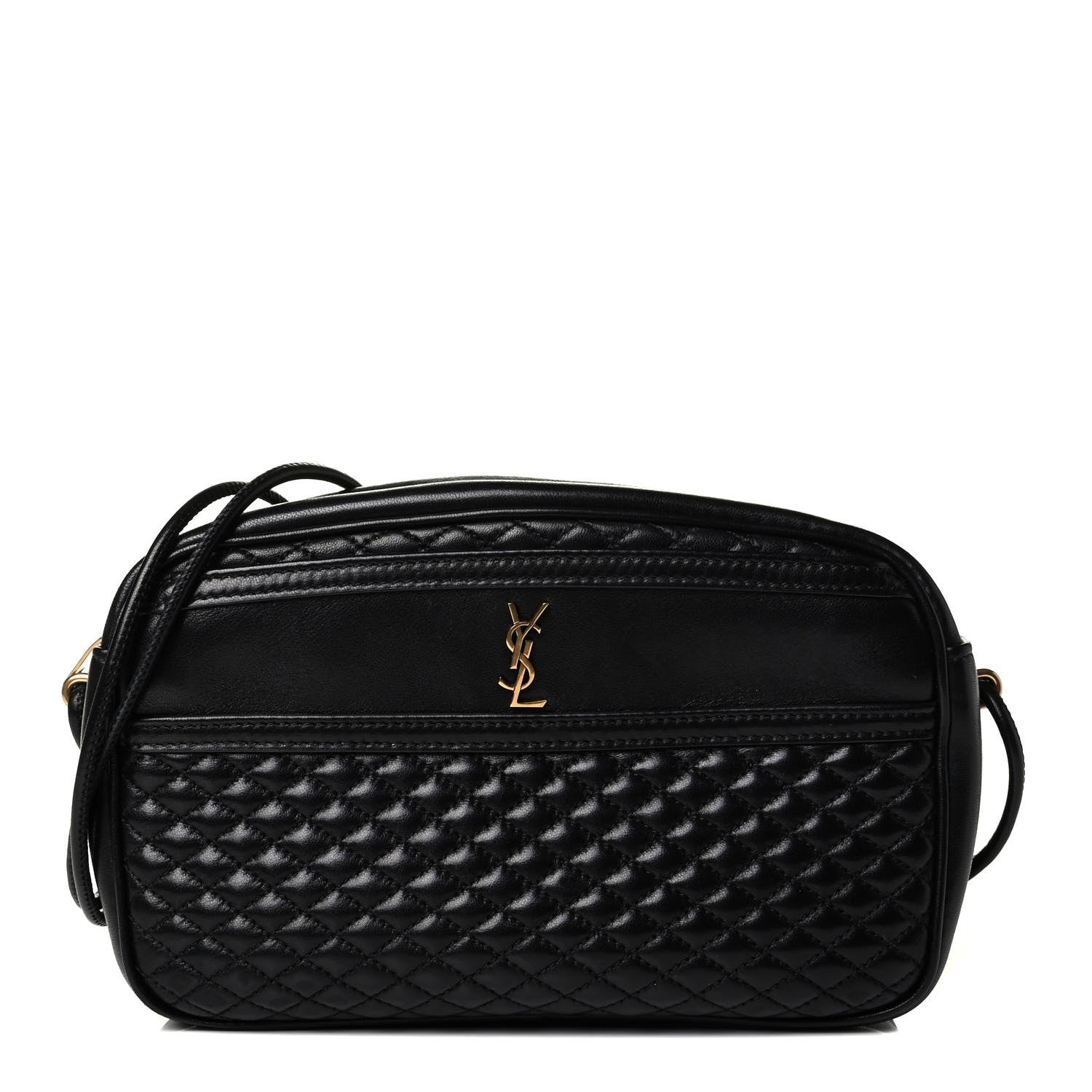 Saint Laurent Lambskin Quilted Victoire Camera Bag Black 1 of 7
