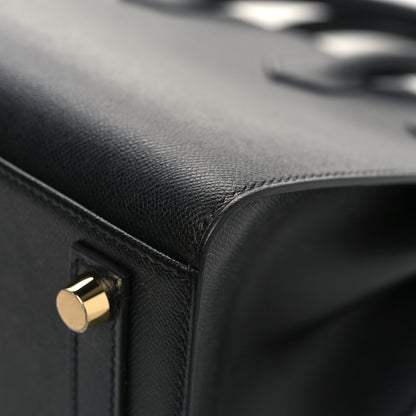 Hermes Madame Calfskin Birkin Sellier 25 Black 11 of 13