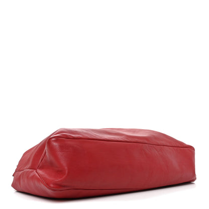 Gucci Calfskin Large Horsebit Chain Hobo Red 3 of 9