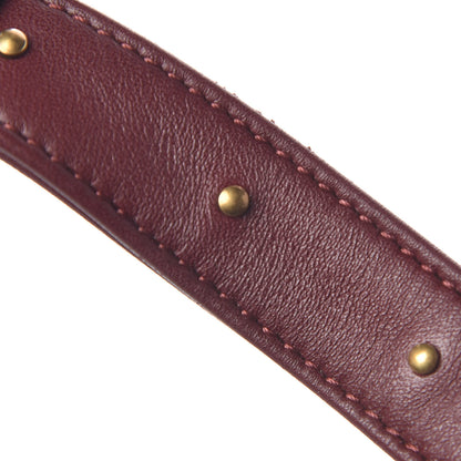 Chanel Lambskin Quilted Medium Boy Studded Handle Flap Burgundy Gold 20 of 26