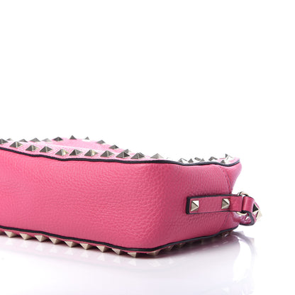 Valentino Garavani Pebbled Calfskin Rockstud Camera Crossbody Bag Peony 7 of 9