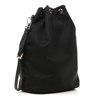 Prada Re-Nylon Vela Drawstring Wristlet Pouch Black 3 of 8