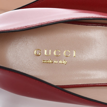 Gucci Nappa Pearl Pumps 38 Hibiscus Red 7 of 12