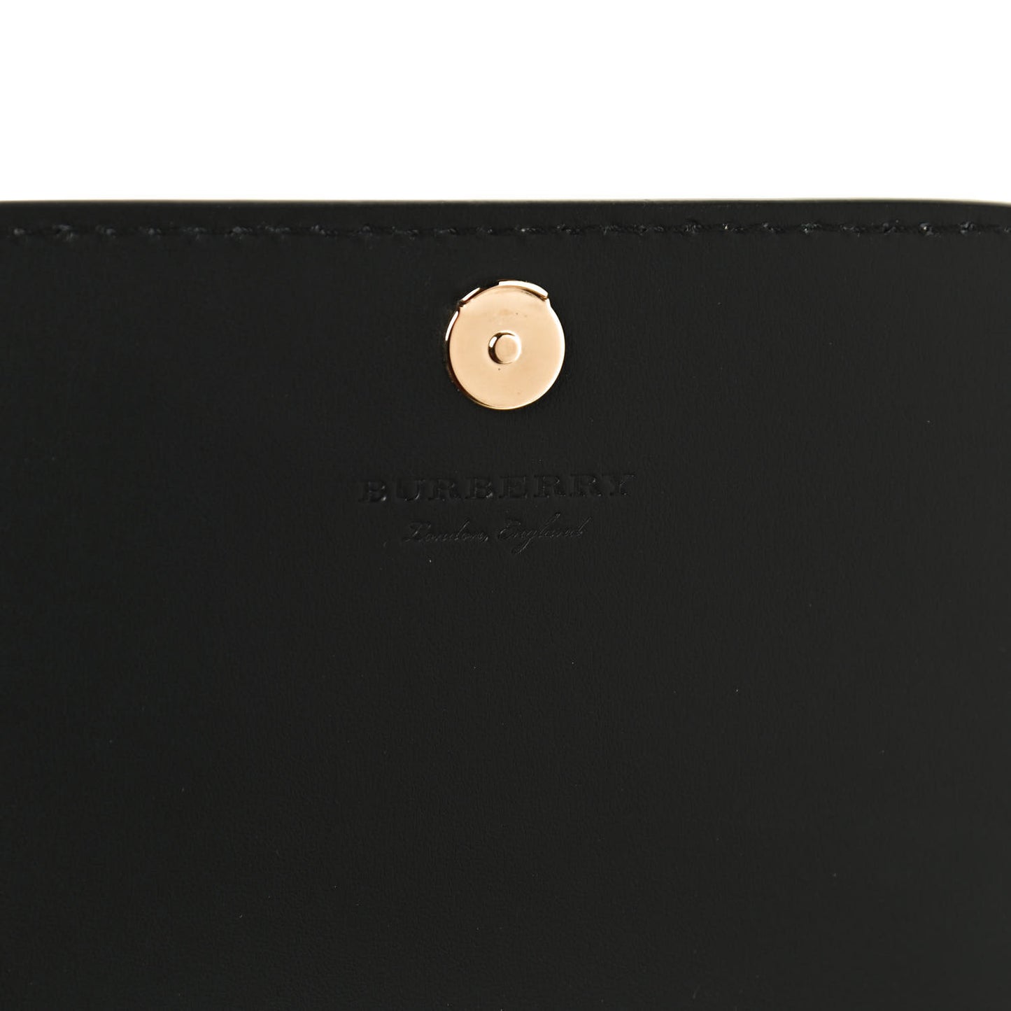 Grained Calfskin House Check Tartan Mix Hampshire Wallet On Chain Black