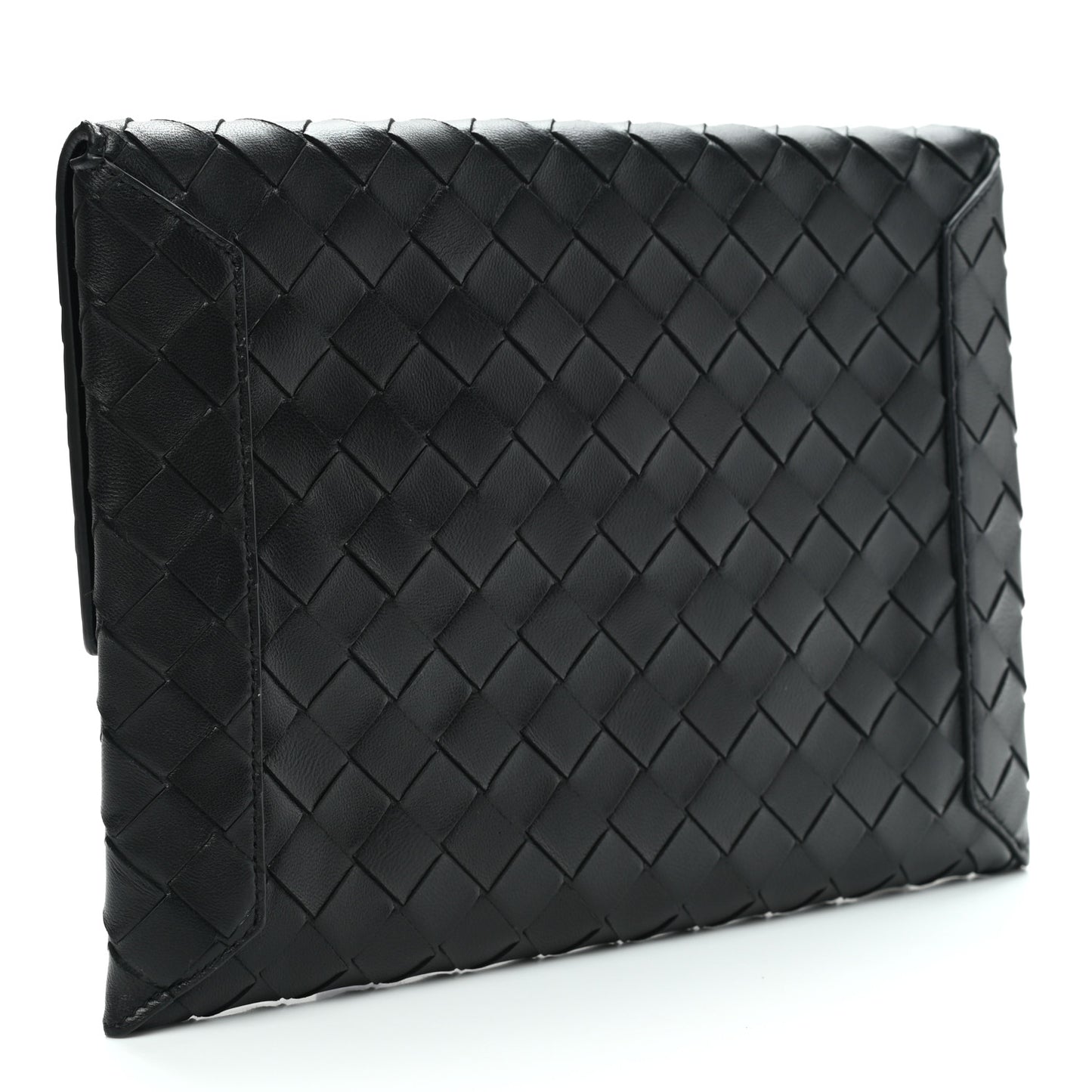 Nappa Intrecciato Flap Pouch Black