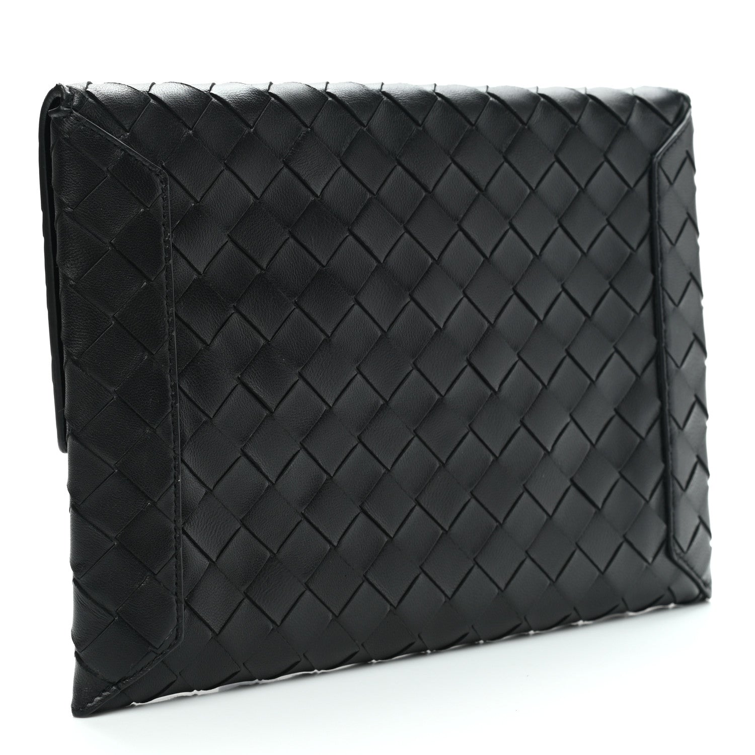 Bottega Veneta Nappa Intrecciato Flap Pouch Black 3 of 7