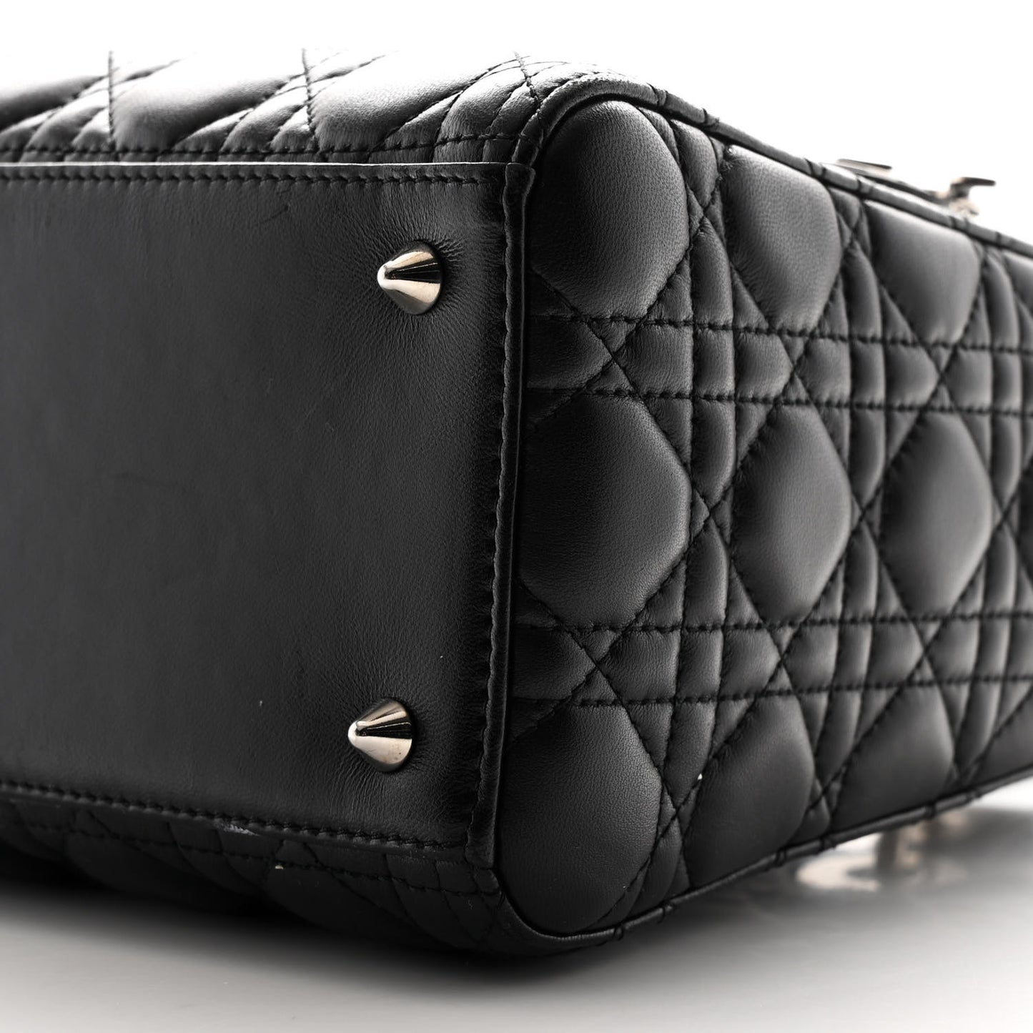 Lambskin Cannage Medium Lady Dior Black