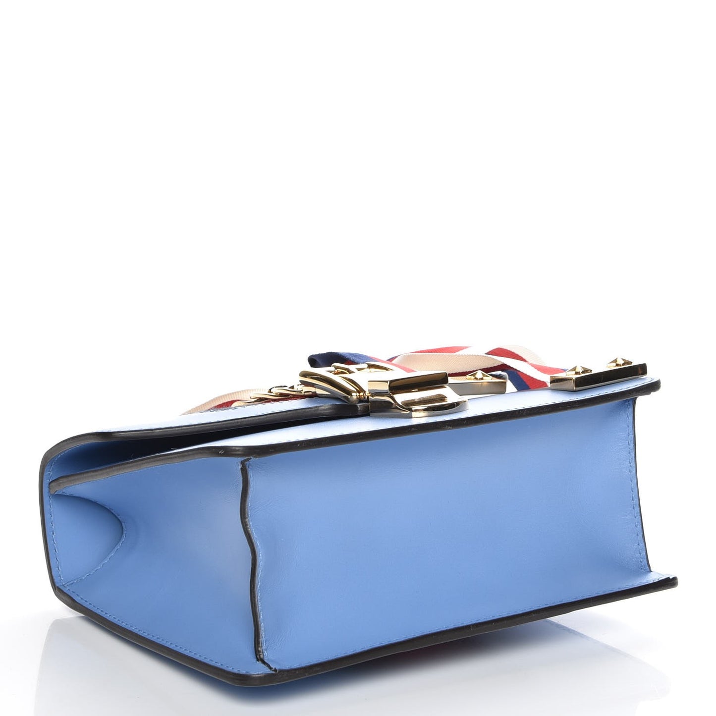 Calfskin Mini Sylvie Chain Shoulder Bag Clear Sky Blue