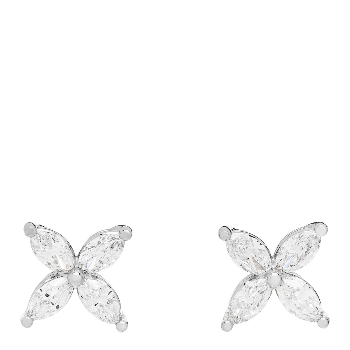Platinum Diamond .92ct Medium Victoria Earrings