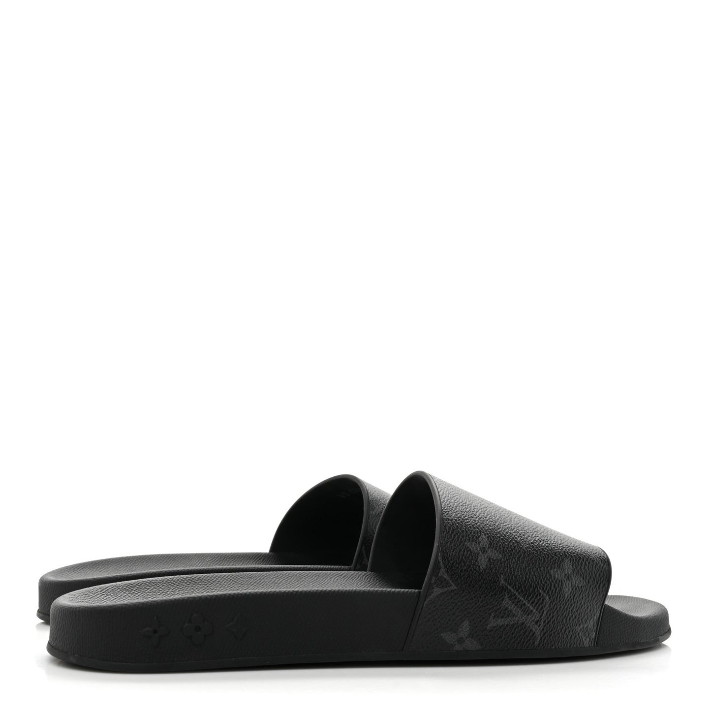 Rubber Monogram Eclipse Mens Waterfront Mules 11 Black