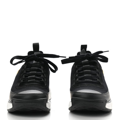 Chanel Velvet Calfskin Mixed Fibers CC Sneakers 38.5 Black 2 of 9