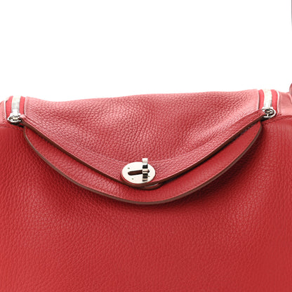 Hermes Taurillon Clemence Lindy 30 Rouge Casaque 15 of 19