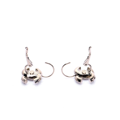 Chanel Crystal Pearl CC Dangle Earrings Gold 3 of 6