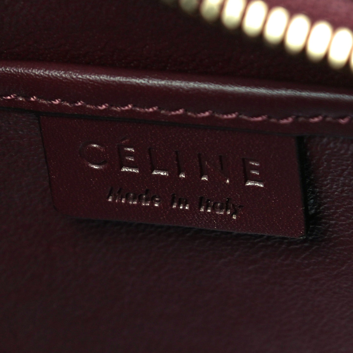 Goatskin Nano Luggage Burgundy