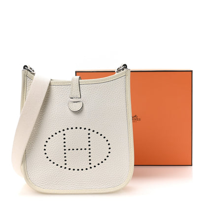 Hermes Taurillon Clemence Amazone Evelyne TPM New White 11 of 11
