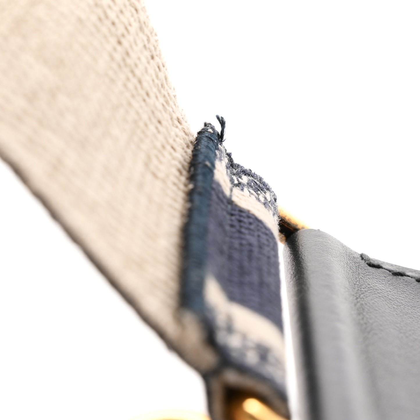 Canvas Embroidered Shoulder Strap Blue