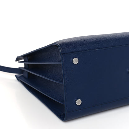 Saint Laurent Grained Calfskin Small Sac De Jour Navy 8 of 13