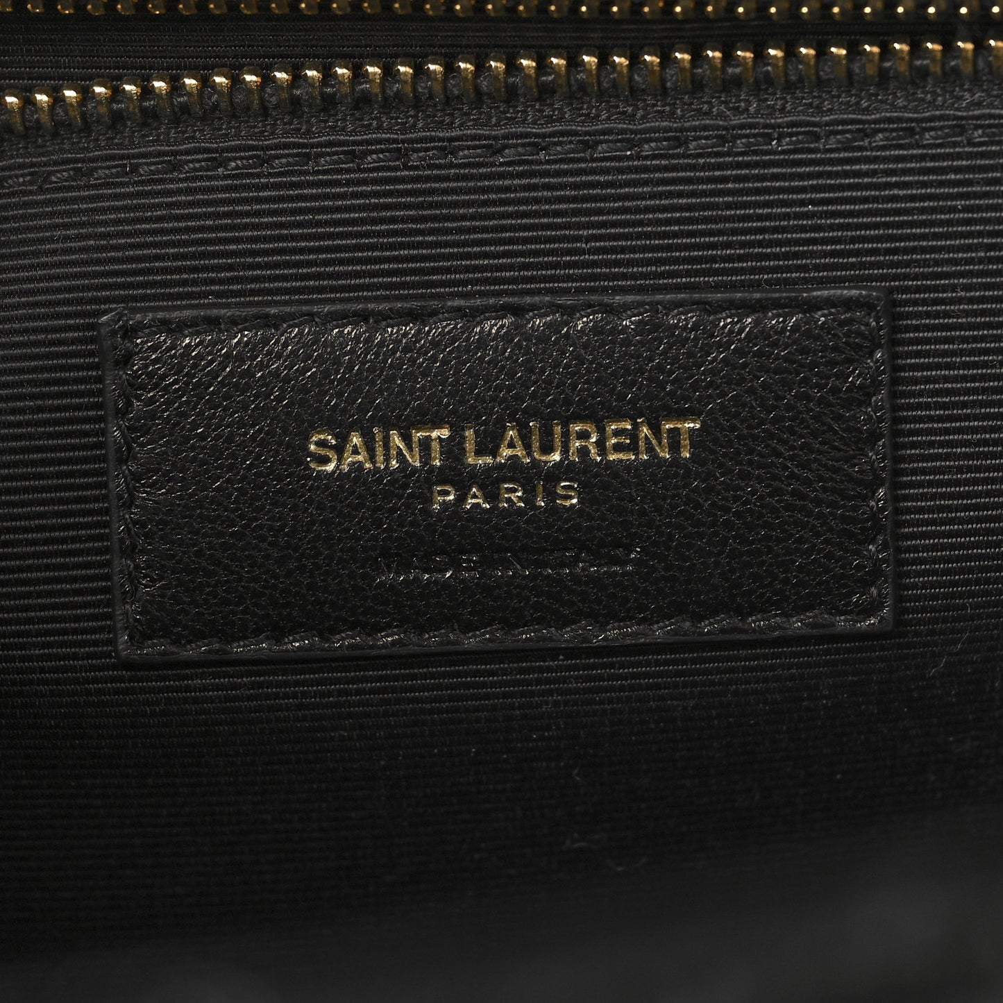 Grain De Poudre Textured Mixed Matelasse Large Triquilt Monogram Satchel Black