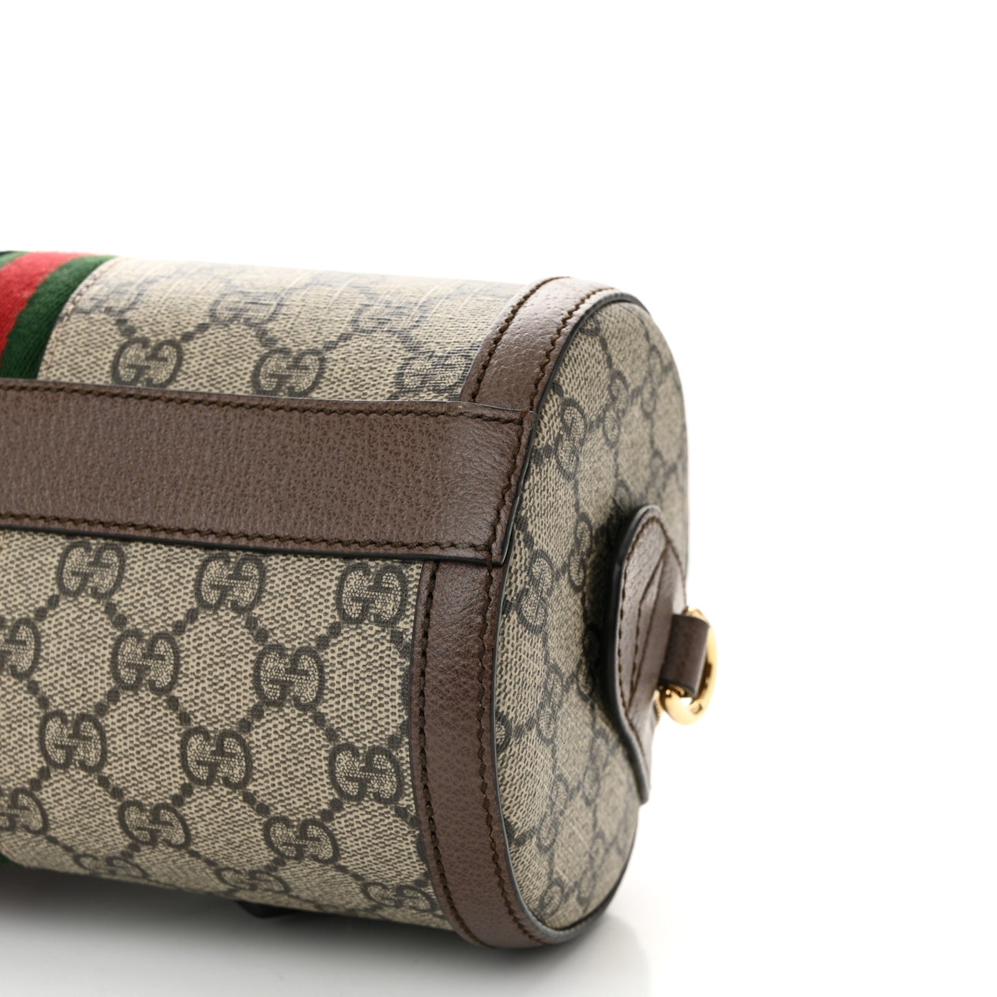 GG Supreme Monogram Web Small Ophidia Boston Bag Beige New Acero