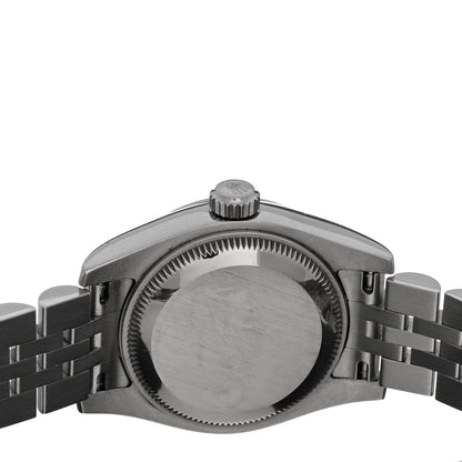 Rolex Stainless Steel 18K White Gold Diamond Mother of Pearl 26mm Oyster Perpetual Datejust Watch 179174 4 of 5