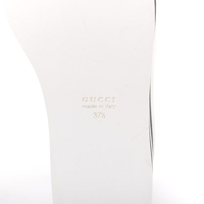 Gucci Malaga Kid Peggy Platform Sneakers 37.5 Black White 6 of 9