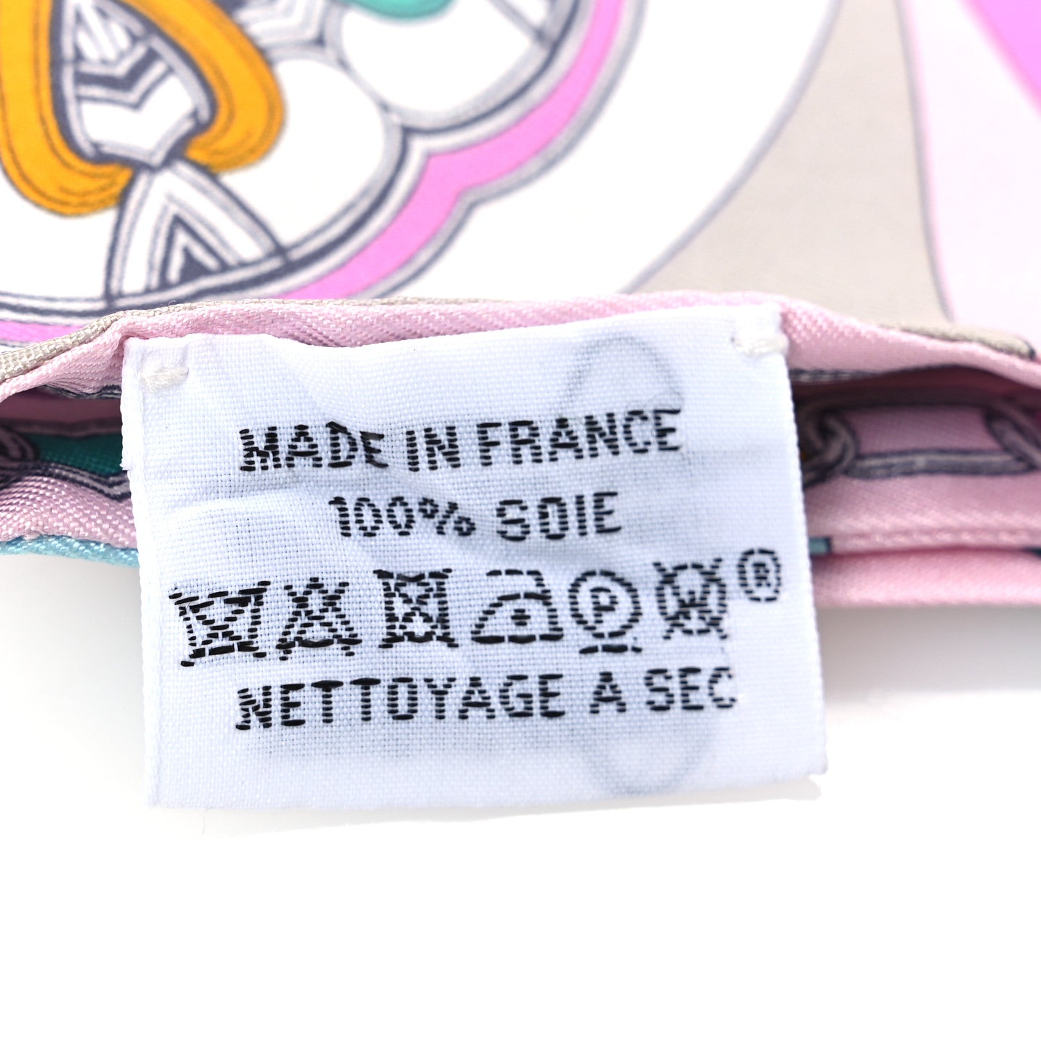 Hermes Silk L'Effet Kaleidoscope Twilly Rose Turquoise Multicolor 4 of 5