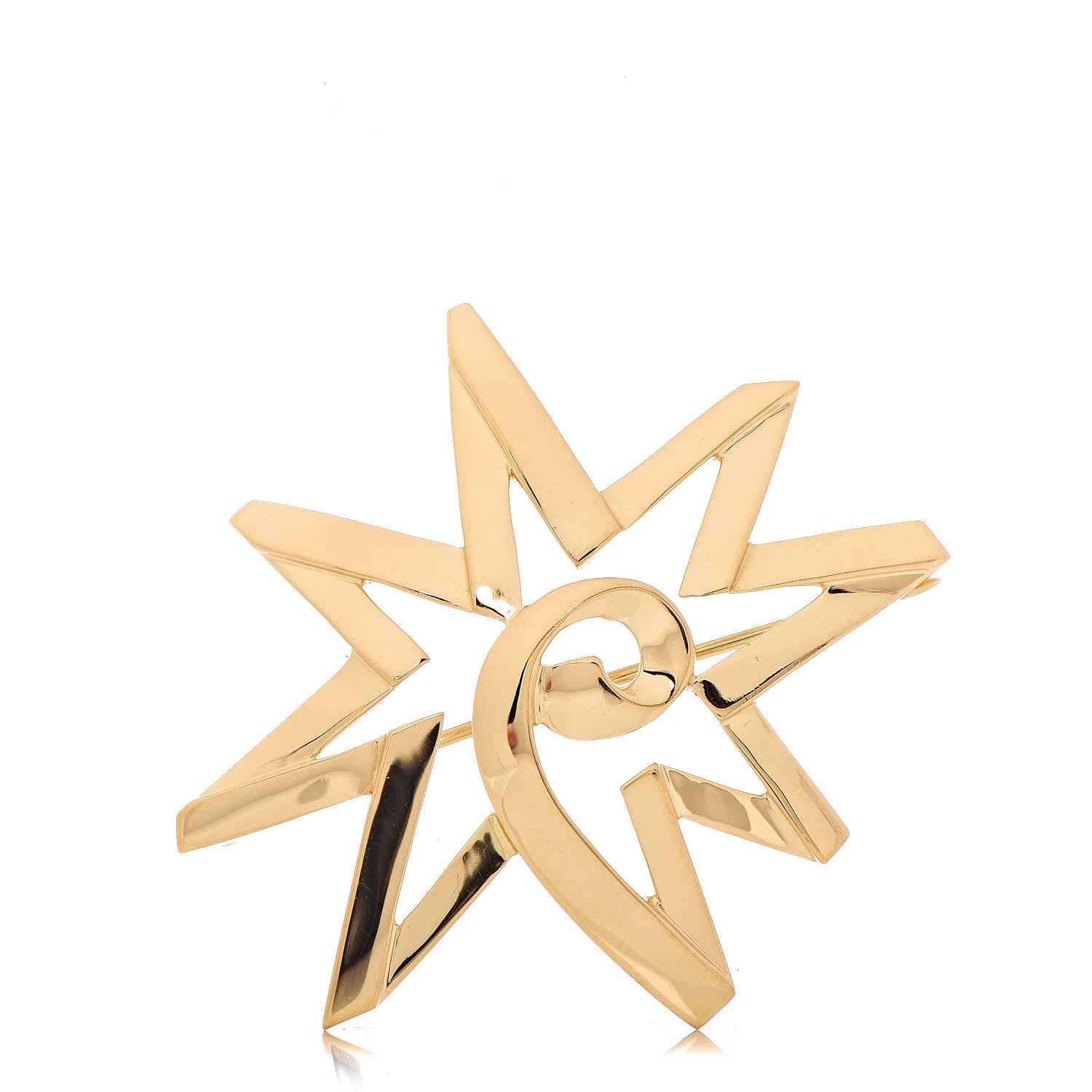 Tiffany 18K Yellow Gold Paloma Picasso Star Brooch Pin 1 of 4
