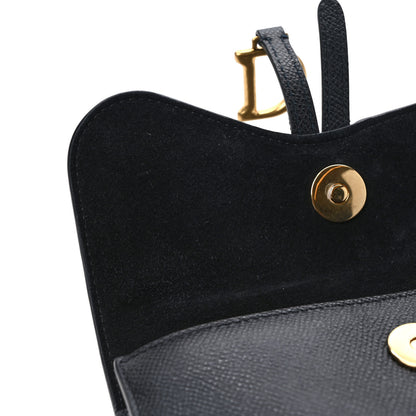 Christian Dior Grained Calfskin Saddle Belt Bag Black 9 of 9