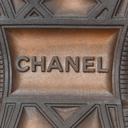 Chanel Fabric Suede CC Sneakers 38 Light Grey Light Blue Fuchsia 6 of 8