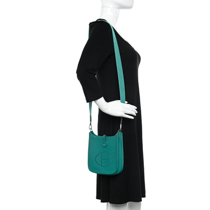 Hermes Taurillon Clemence Evelyne TPM Vert Jade 3 of 11