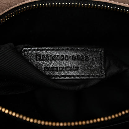 Saint Laurent Lambskin Matelasse Monogram Medium Niki Chain Satchel Dark Beige 7 of 11