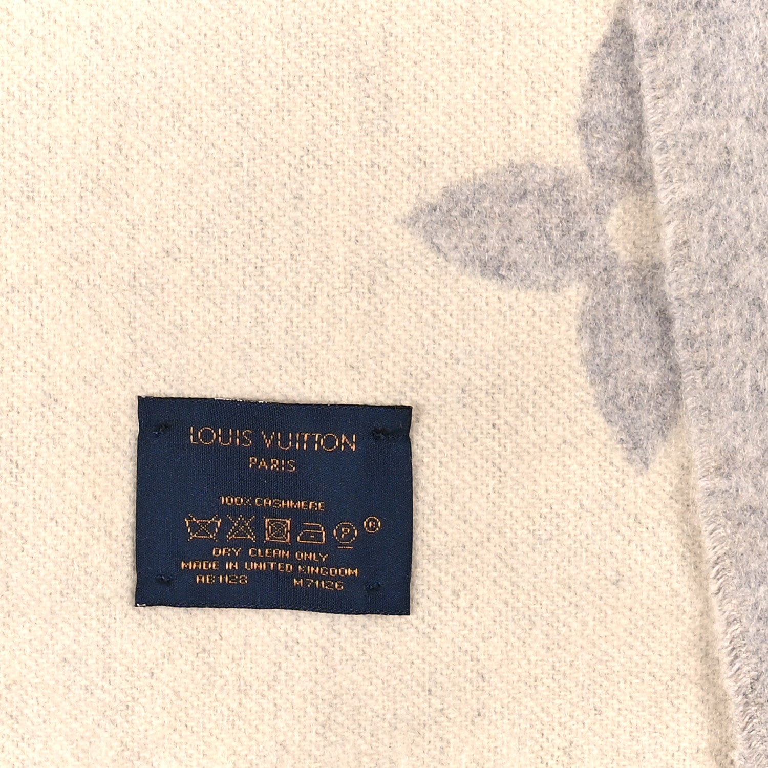 Louis Vuitton Cashmere Monogram Reykjavik Scarf Grey 3 of 3