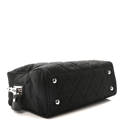 Prada Nylon Tessuto Impuntu Quilted Shoulder Bag Black 4 of 9