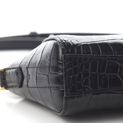 Givenchy Calfskin Crocodile Embossed Nano Antigona Black 6 of 7